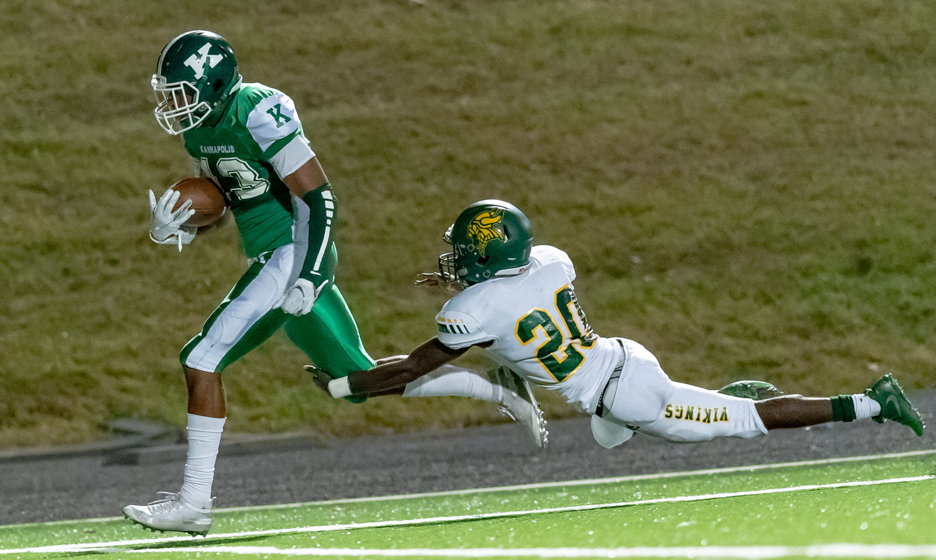 Friday night high school football action